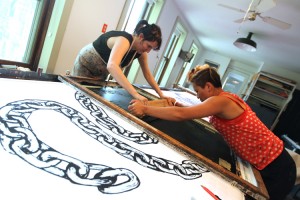 silkscreen workshop at WSW